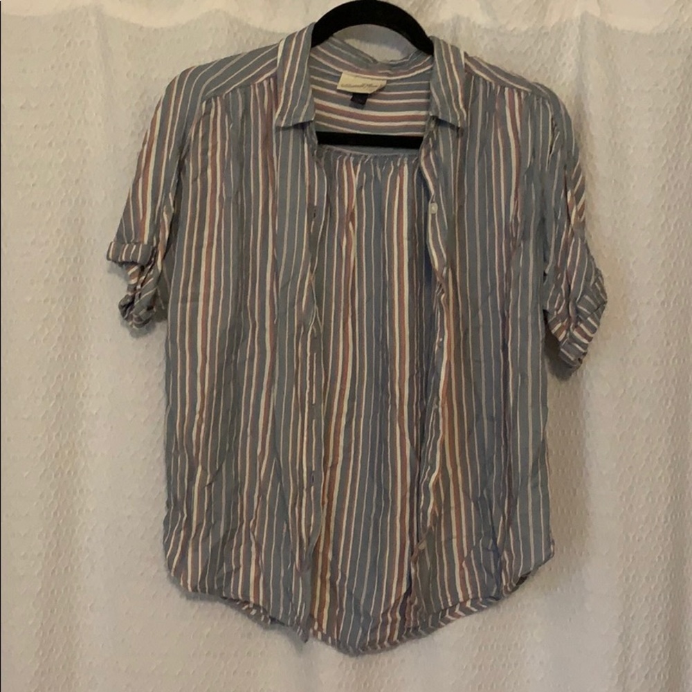 Soft short sleeved button down shirt